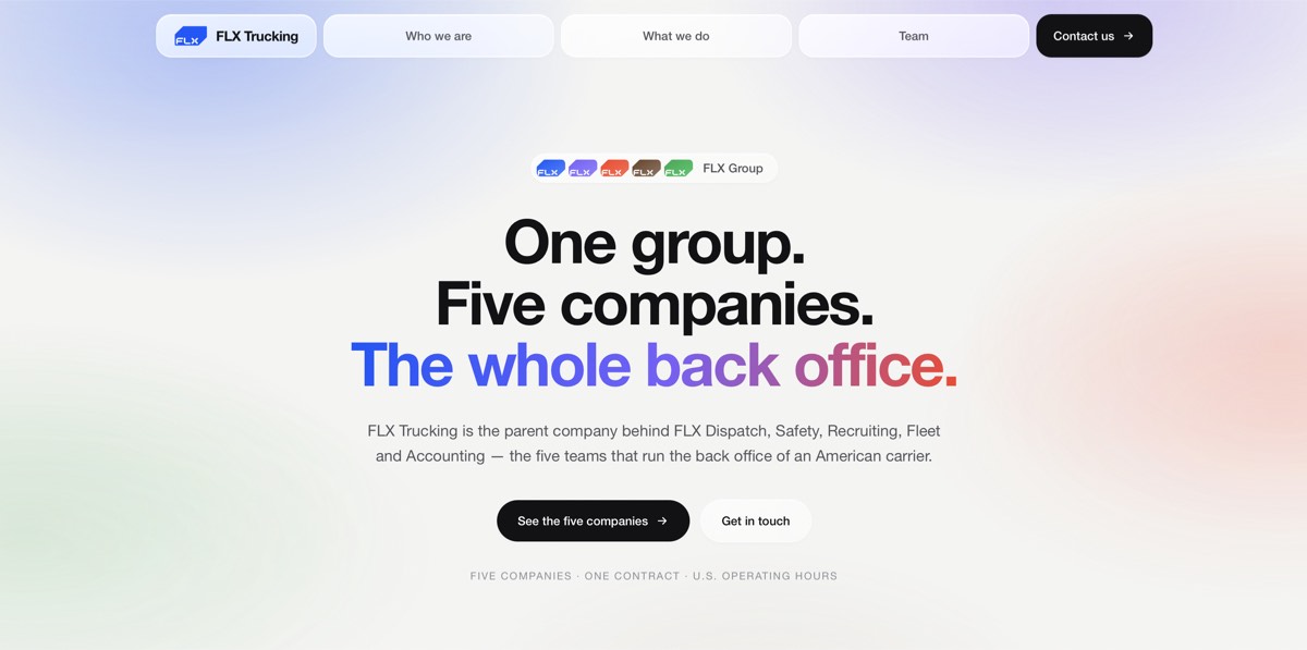Главная страница сайта FLX Group